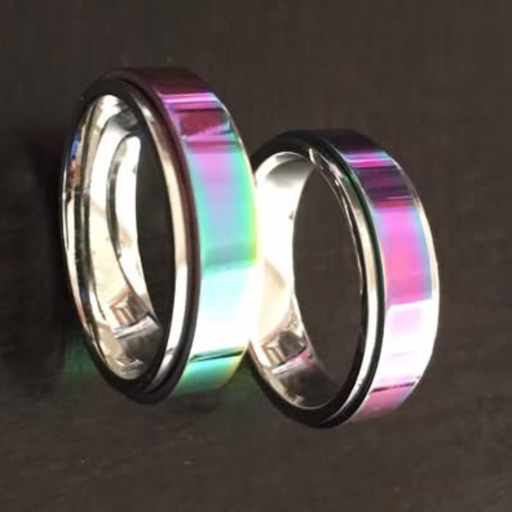 Rainbow spinner ring